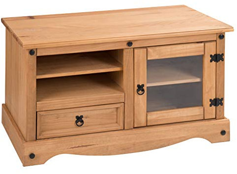 Corona Entertainment Unit Solid Pine Living Room Tv Stand