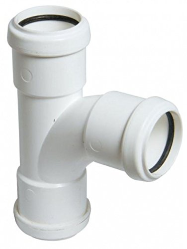 FloPlast Push-Fit Waste Equal Tee 32mm White | Home Standard