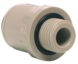 John Guest Straight Adaptor 3/8 inch Tube OD x 1/8 inch BSP Male Thread (one Supplied)