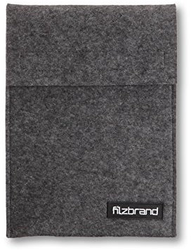 filzbrand iPad Mini Tasche mit Lasche und Klettverschluss aus Designfilz (ca. 100% Wolle) aus Designfilz (ca. 100% Wolle) für iPad Mini 4, anthrazit