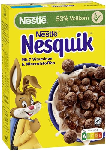 Nesquik Nestlé Nesquik Knusper-Frühstück, Schoko Cerealien mit Vollkorn, 1er Pack (1x 330g)