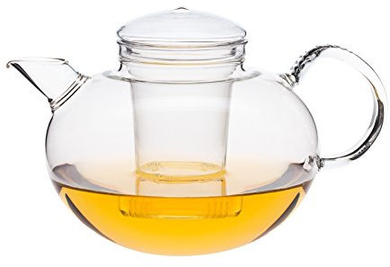 Trendglas Jena 107567 Teekanne SOMA+ 2.0 G mit Deckel und Glassieb, Borosilikatglas, 2 Liter
