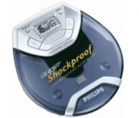 Philips AX-2001 tragbarer CD-Player silber/transparent-blau