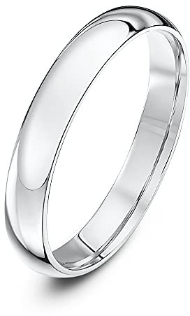 Theia Ehering Palladium 950 massiv - Court shape Oval 3mm - Größe 47 (15.0)