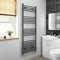iBathUK | 1600 x 600 Anthracite Straight Heated Towel Rail Bathroom Radiator NA1600600