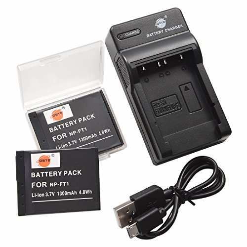 DSTE NP-FT1 Li-ion Battery (2-Pack) and Micro USB Charger Suit for Sony DSC-M1 DSC-M2 DSC-T1 DSC-T10 DSC-L1 DSC-T3 DSC-T11 DSC-T33 DSC-T9