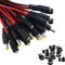 WMYCONGCONG 20 Stück DC-Stromanschlussadapter, Stecker und Buchse, für CCTV-DVR-Kamera, Anschlusskabel, Stecker, Anschlusskabel und 10 DC-Stromanschlussbuchsen, Buchse, Panelmontage, 2,1 x 5,5 mm