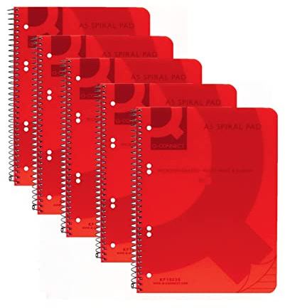 Q-Connect KF10034 Spiralbuch, A5, Polypropylen, transparent 5 rose