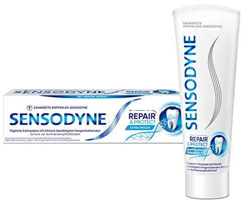 Sensodyne Repair* & Protect, tägliche Zahnpasta mit Fluorid, bei schmerzempfindlichen Zähnen, 6er Pack(6 x 75 ml)