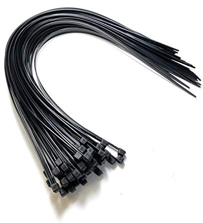 Black Plastic Cable Ties, Zip Ties wrap Extra Long 9.0mmx900mm, 50 Pieces