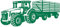 Samunshi® Wandtattoo Traktor mit Anhänger Trecker Kinderzimmer Kinder Wandaufkleber 100 x 42cm grün