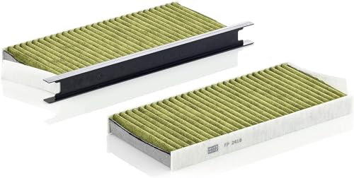 MANN-FILTER FP 2418-2 Filtro aria cabina - FreciousPlus Filtro Antipolline Biofunzionale - (set da 2) per Autovetture + veicoli commeriali