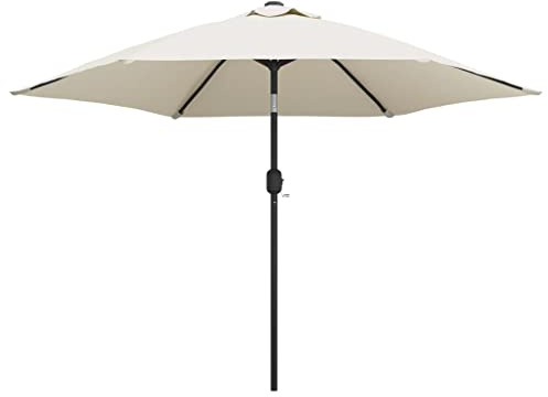 vidaXL Parasol Sand White 3m Steel Pole