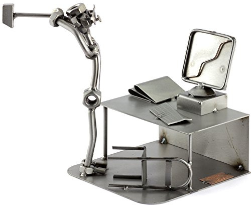 Steelman24 Schraubenmännchen PC-Crash | Made in Germany,Handarbeit,Geschenkidee,Stahlfigur,Metallfigur,Metallmännchen