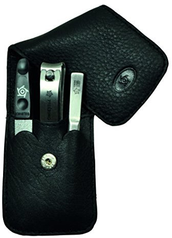 Pfeilring Taschenetui, Nappa, schwarz, 3-TLG. Maniküre, Mehrfarbig, One Size