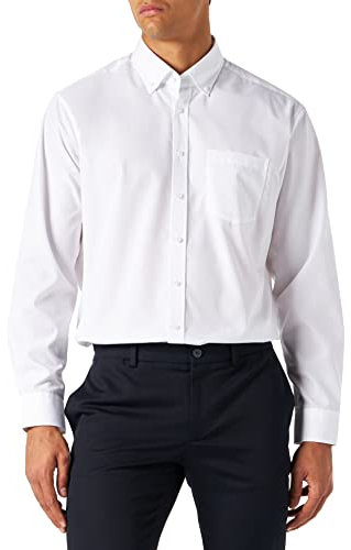 Chemise business Seidensticker pour homme - coupe classique - sans repassage - col boutonné - manches longues - 100 % coton