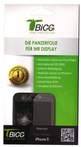NEU: TBIGG Tank Protection - Schutzfolie für Apple iPhone 5, 2x Front, NEU, OVP