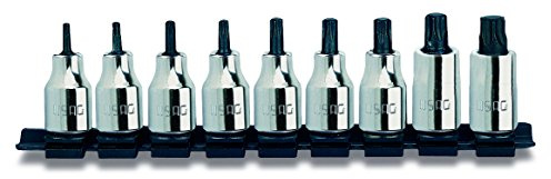 USAG U02332551 - 233 1/2 NTX/S9 - 9-teiliger Satz Steckschlüsseleinsätze für Schrauben mit TORX®-Profil