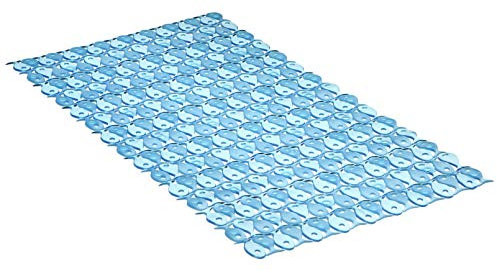 Tatay Alfombra de Bañera Antideslizante de PVC con Ventosas, Resistentes a Moho y Microbios, Anti-Bacteriano, Diseño Piscis, Azul. Medidas 70 x 36 cm
