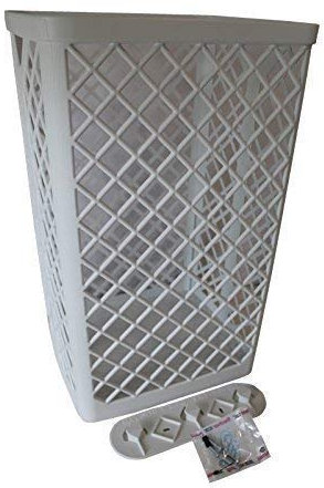 Sammelkorb Abfallkorb Korb Handtuch-Sammelkorb aus Kunststoff weiß groß 50 x 32 x 25 cm starke Qualität 500 x 320 x 250 mm Papierkorb Wandmontage möglich