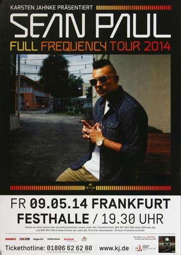 Sean Paul - Full Frequency, Frankfurt 2014 » Konzertplakat/Premium Poster | Live Konzert Veranstaltung | DIN A1 «