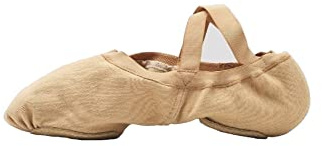 Bloch Dance Herren Slipper/Schuh mit geteilter Sohle, Stretch, Segeltuch, Beige (fleischfarben), 45 EU