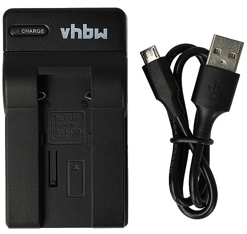 vhbw Chargeur USB de Batterie Compatible avec Fujifilm NP-80, NP-80e, NP-100 Batterie Appareil Photo Digital, DSLR, Action cam