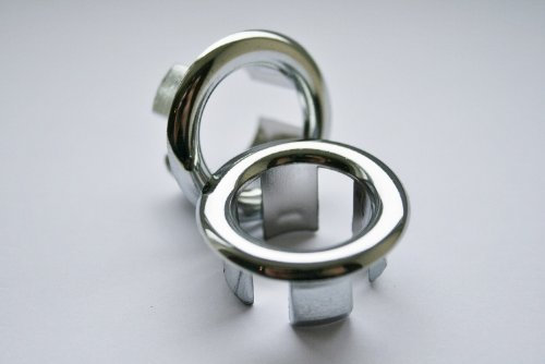Sink Overflow Ring, 2 PCS Sink Hole Replacement Overflow Hole, Round Basin Overflow Trim, Sink Hole Cap, Drain Cap Cover Insert in Hole, for Bathtub, Kitchen, Sink Dotty Deals
