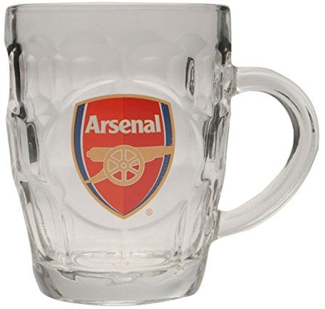Team Pint Glass Football Fan Club Crest Memorabilia Accessory New Arsenal One Size