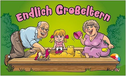 Fahne/Flagge Endlich Großeltern Mädchen 90 x 150 cm