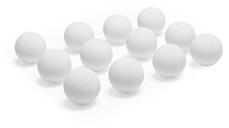 Champion Sports Farbigen Lacrosse-Bälle, offizielle Größe für professionelle, College- und Schul-Spiele, NCAA NFHS Zertifiziert, weiß, 12 Balls
