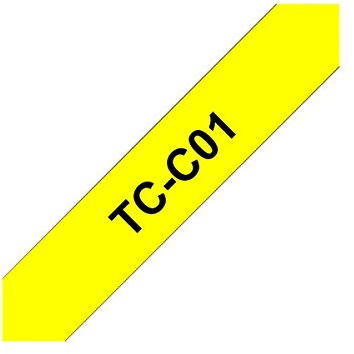 Brother TCC01 Schriftbandkassetten 12mm signal gelb/schwarz