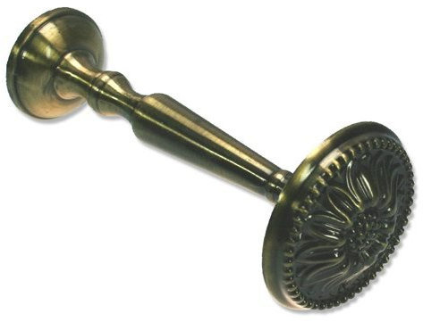 Interdeco Raffhalter/Schalhalter in Messing Antik Blume