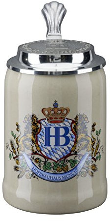 HB Hofbräuhaus München Boccale da Birra Tedesco Relief Monaco di Baviera Hofbräuhaus München HB 0,25 Litri King Werk Ki 1000061