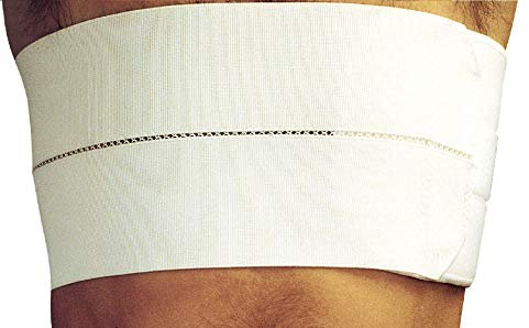 MANIFATTURA BERNINA Sana 55113 (Größe 6) - Postoperative elastisch Brustkorbstütze Rippenbandage verstellbar Brustgurt mit Klettverschluss