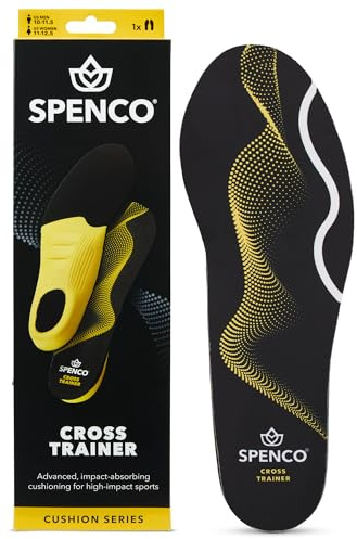 Spenco Insoles Polysorb Cross Trainer - Lightweight, Full-Foot Inserts with Heel-to-Toe Cushioning, Support, & Odor Control, All-Day Comfort & Stability - Ideal for Runners, Walkers, Athletes