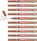 edding 780 marquer peinture brillante - cuivre - 10 feutres peinture brillante - pointe extra fine,8 mm - pour dessin, coloriage, scrapbooking - étanche, très opaque