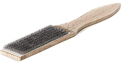 LESSMANN Feilenbürste 115 x 40 mm rostfreier Stahldraht, Handbürste