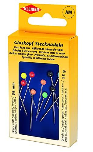 Kleiber + Co.GmbH Glaskopf-Stecknadeln, bunt, 38 mm 710-21