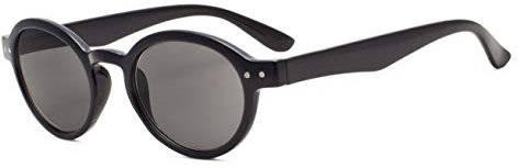 Eyekepper Spring Hinges Round Retro Reading Sunglasses Grey Lens