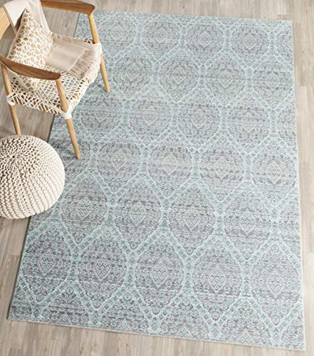 SAFAVIEH Valencia Collection Accent Rug - 4' x 6', Mauve & Alpine, Boho Chic Distressed Design, Non-Shedding & Easy Care, Ideal for High Traffic Areas in Entryway, Living Room, Bedroom (VAL206G)