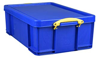 Really Useful Plastic Storage Box 50 Litre Solid Blue