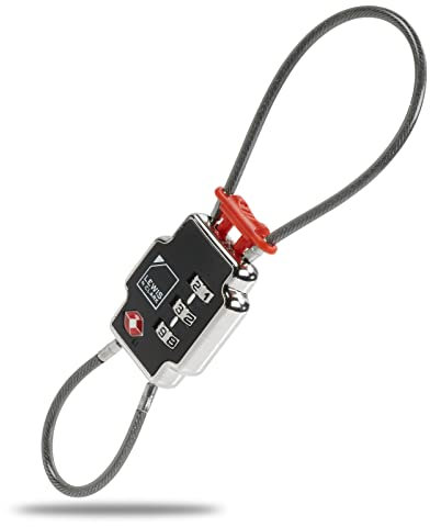 Lewis N Clarks Travel Sentry Lockdown Triple Security Lock, Black Gepäckschloss, Schwarz