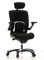 hjh OFFICE 652000 High End Bürostuhl Vapor LUX Stoff Schwarz Ergonomischer Drehstuhl mit Flexibler Lendenwirbelstütze