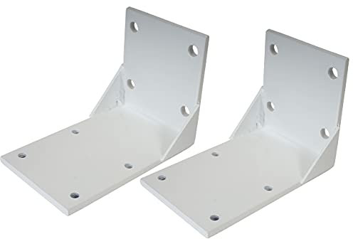 Mendler 2er-Set Deckenadapter für Kassetten-Markise T122 T123, Deckenmontage Halterung Adapter - weiß