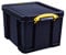Really Useful Kunststoff-Aufbewahrungsbox recycelt robust stapelbar 35 Liter 390 x 480 x 310 mm schwarz