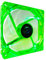 APEVIA CF12SL-UGN 120mm 4pin Molex + 3pin Motherboard Silent Green LED Case Fan