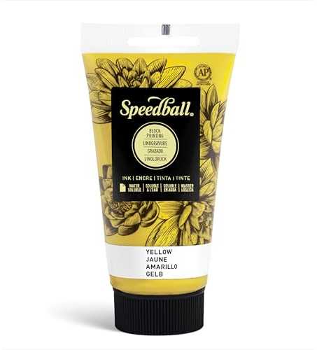 Speedball Water Soluble Block Ink -Yellow (2.5 Oz.)