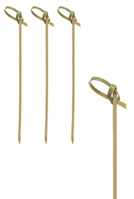 PAPSTAR 1 Karton = 6x250 Fingerfood - Spieße 6 cm Knoten aus Bambus 16769