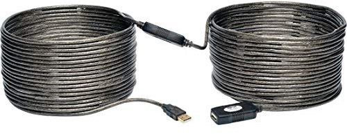 Tripp Lite Cable de Extensión Repetidor Activo USB 2.0 de Alta Velocidad (A-A M/H) 19.81 m [65 pies] - Cable USB (20 m, USB A, USB A, 2.0, Male connector / Female connector, Gris)